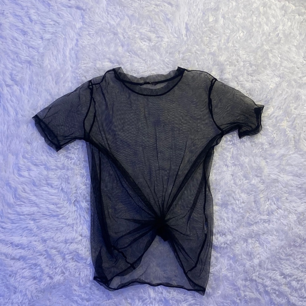 Black mesh shirt L